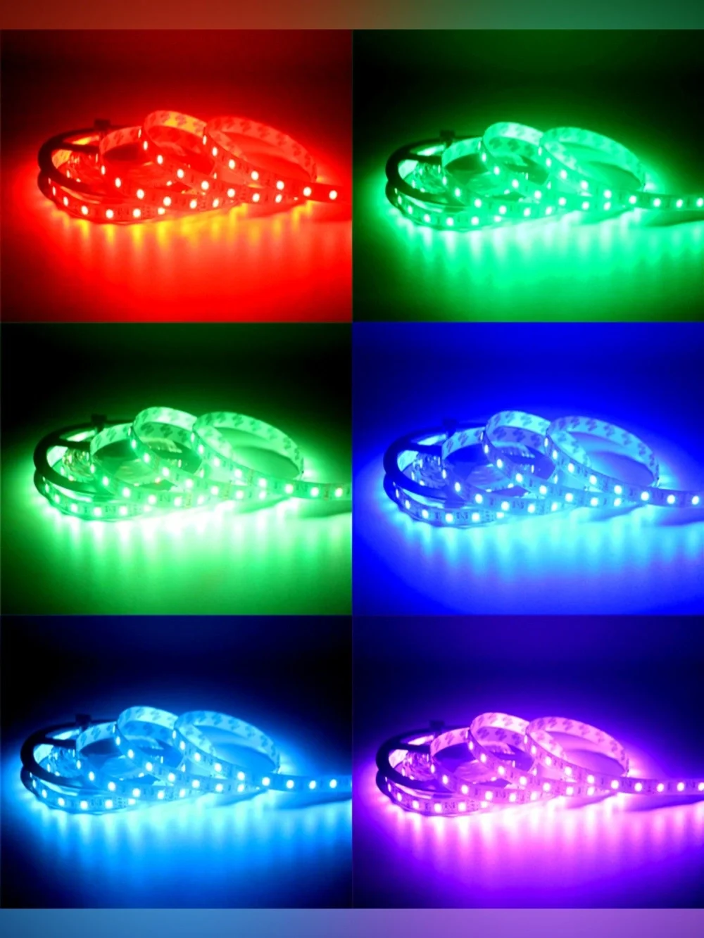 RGB LED Strip Lights 32.8ft - Multicolor Flexible Tape for Home Party Supplies